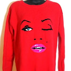 Betsey Johnson wink sweater like new